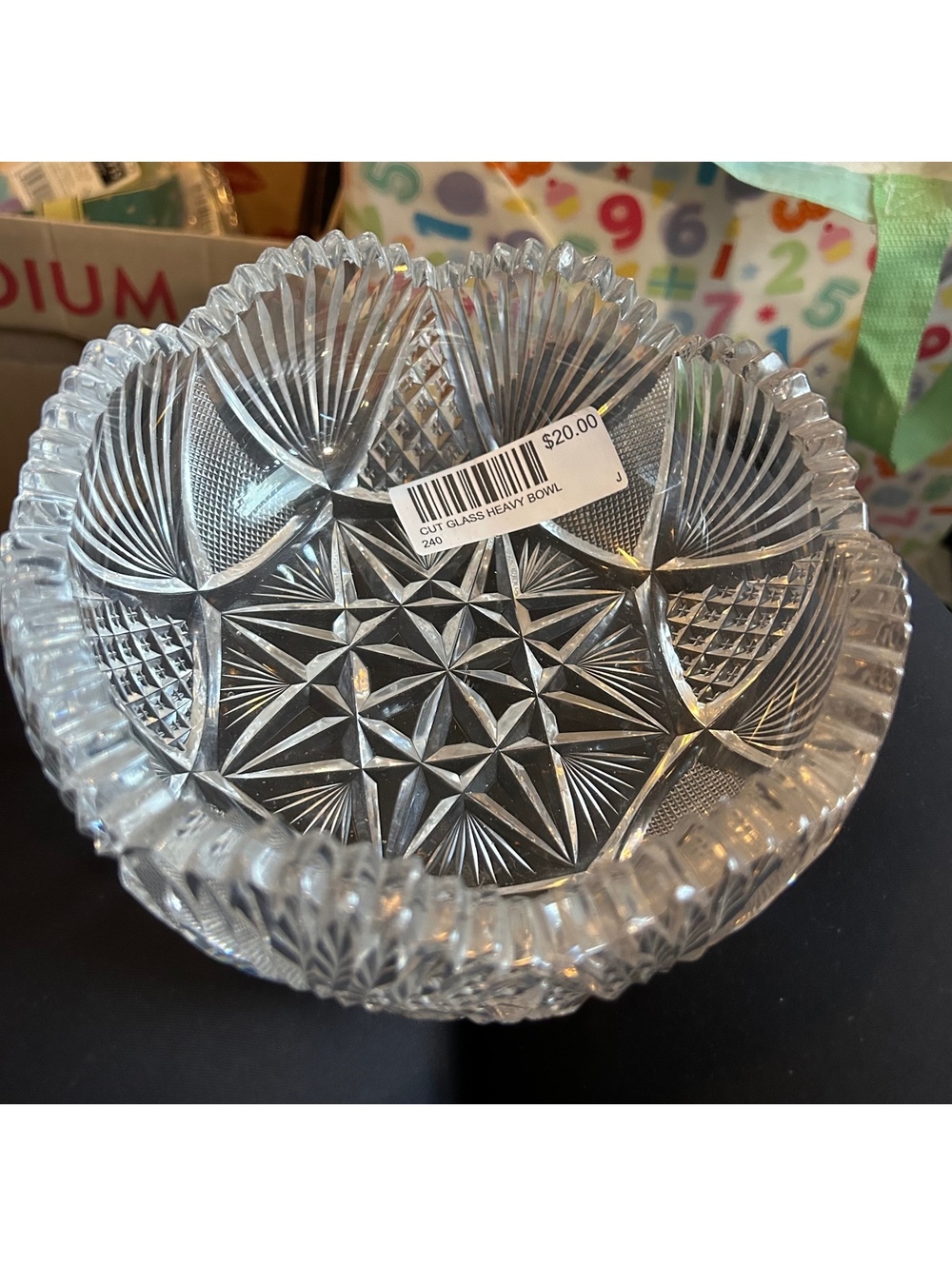 Vintage abp heavy glass bowl